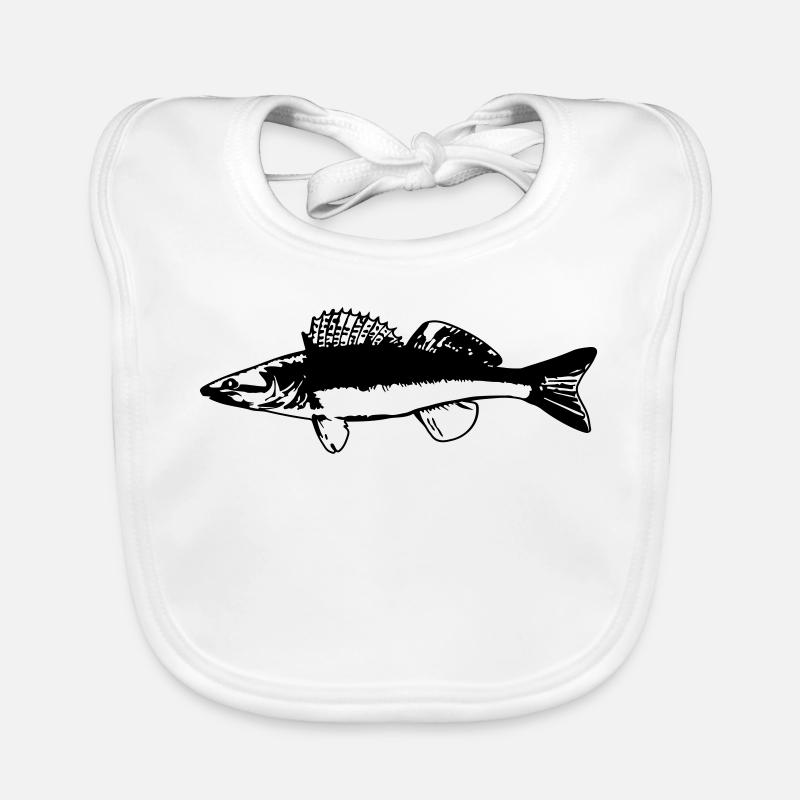 Fisch im Wasser Design auf Blau Baby Bio-Lätzchen