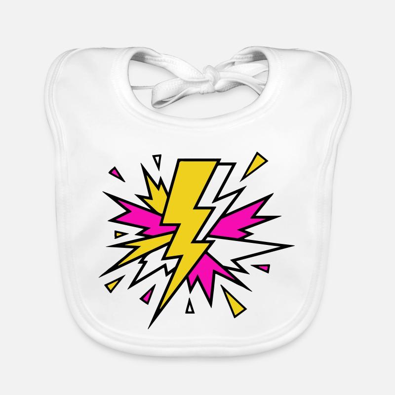 Gelber Strahl Neon-Explosion Baby Bio-Lätzchen