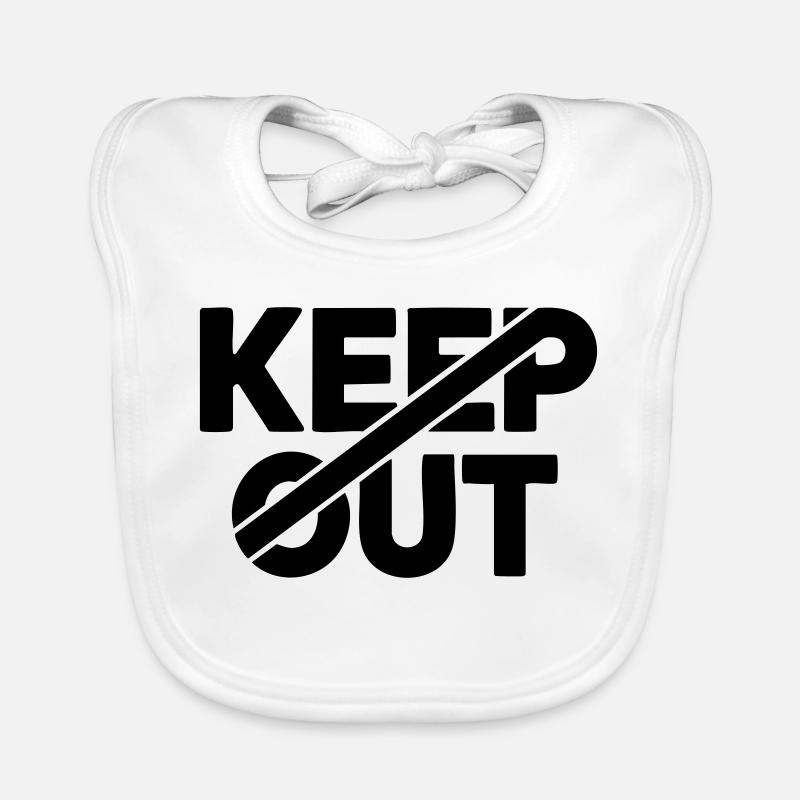 Keep Out Warning Sign Organic Baby Bibs