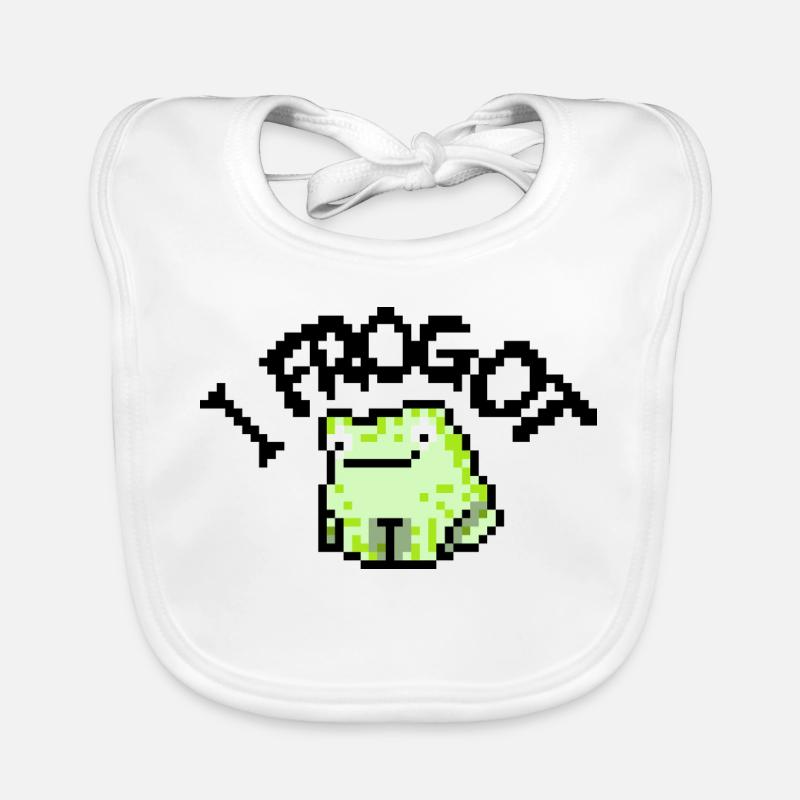 I frogot, cute frog  - Baby Bio-Lätzchen - Weiß
