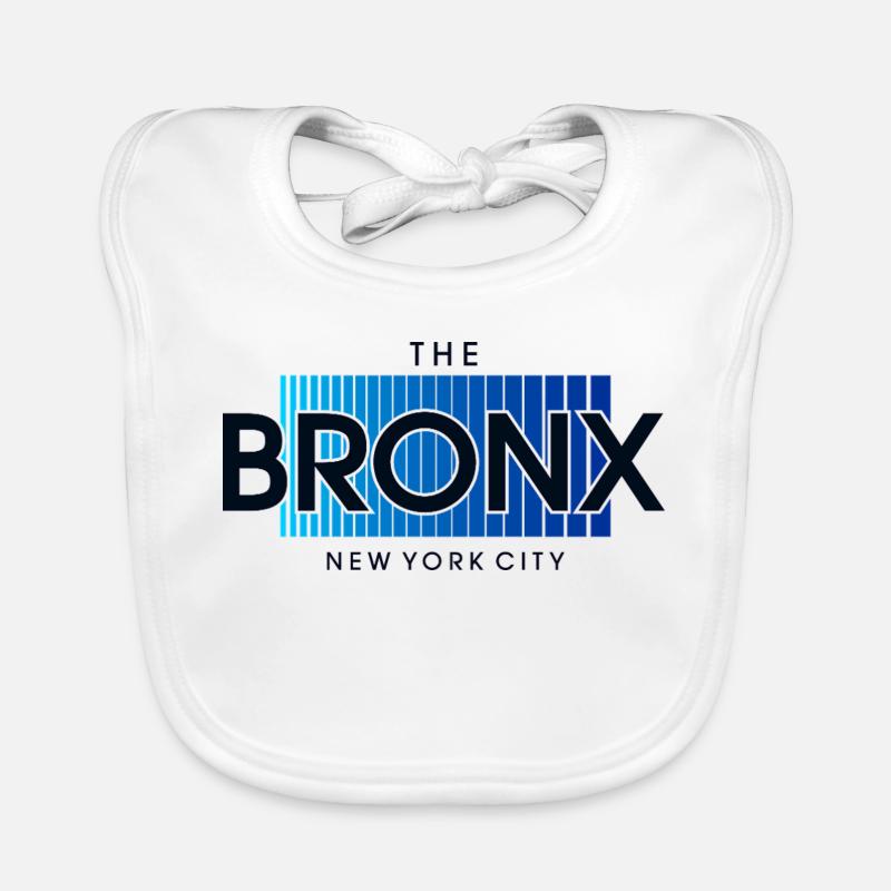 Bronx Skyline Blue Gradient Organic Baby Bibs