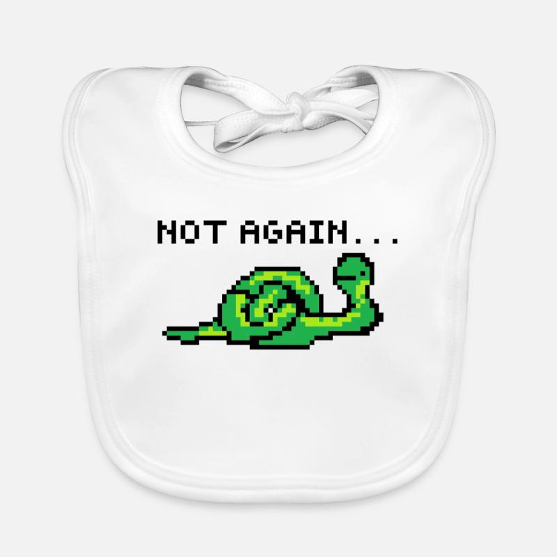 Pixelart Schlange Baby Bio-Lätzchen