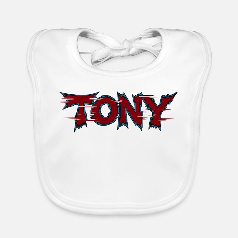 Tony Logo néon dentelé Bavoir bio Bébé