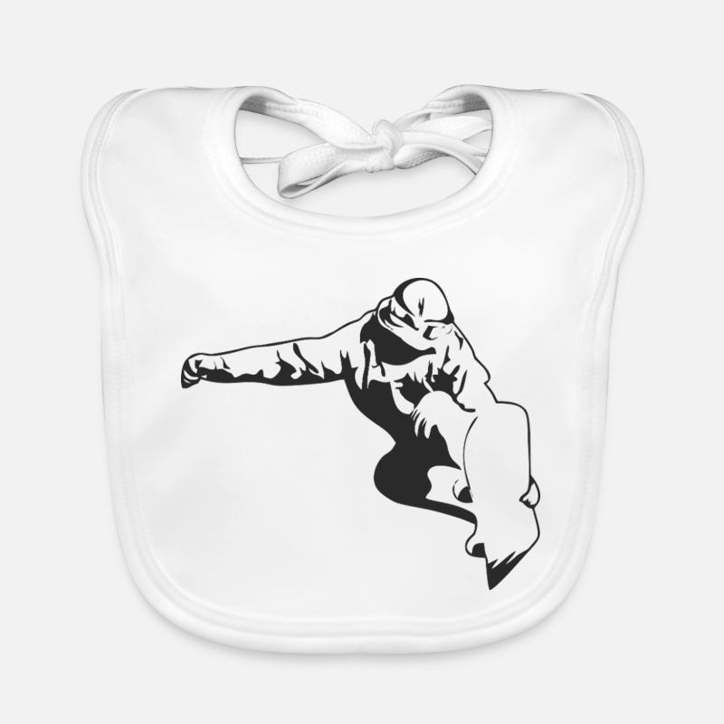 Snowboard Baby Bio-Lätzchen