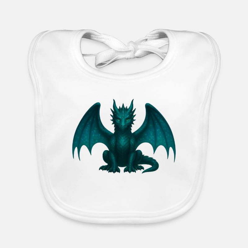 Dragon d’éther – Magie et transformation Bavoir bio Bébé
