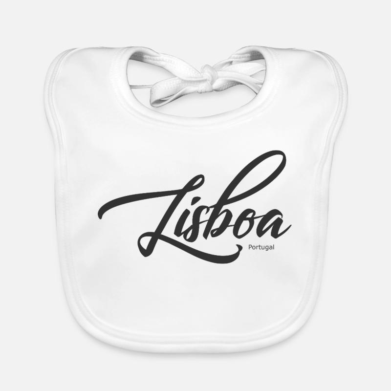 Lisboa Script Portugal Baby Bio-Lätzchen