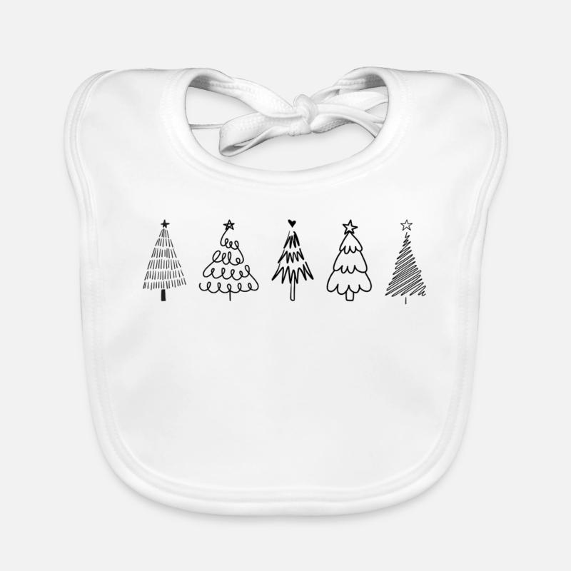 Weihnachtsbäume Baby Bio-Lätzchen