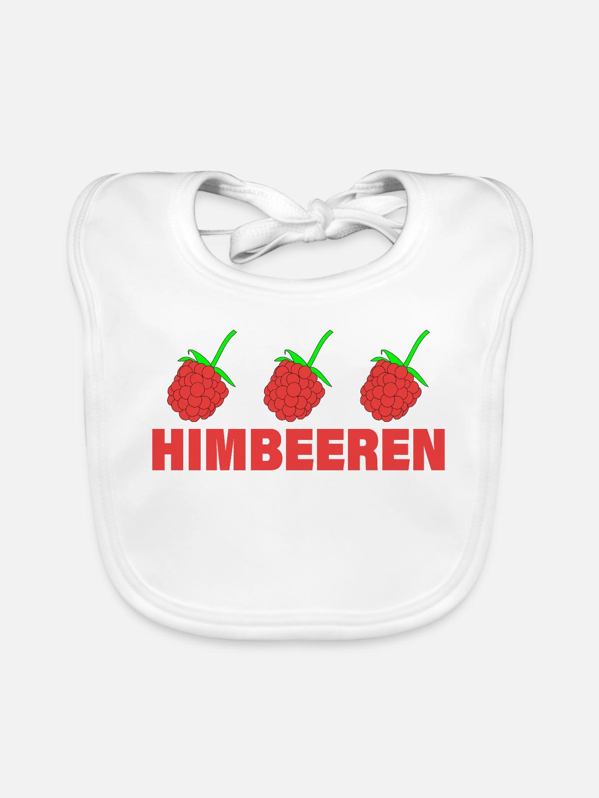 RASPBERRIES - Organic Baby Bibs - white - Front