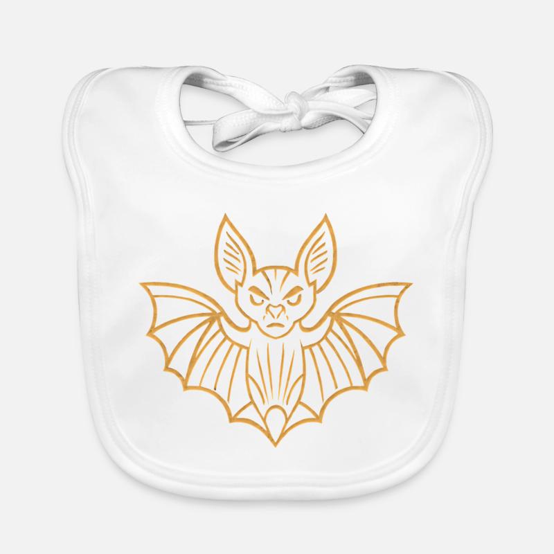 Conception de lignes de chauve-souris dorées Bavoir bio Bébé
