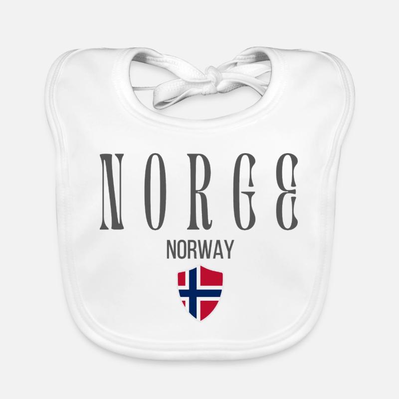 Norwegian pride, minimalist sleek design Organic Baby Bibs