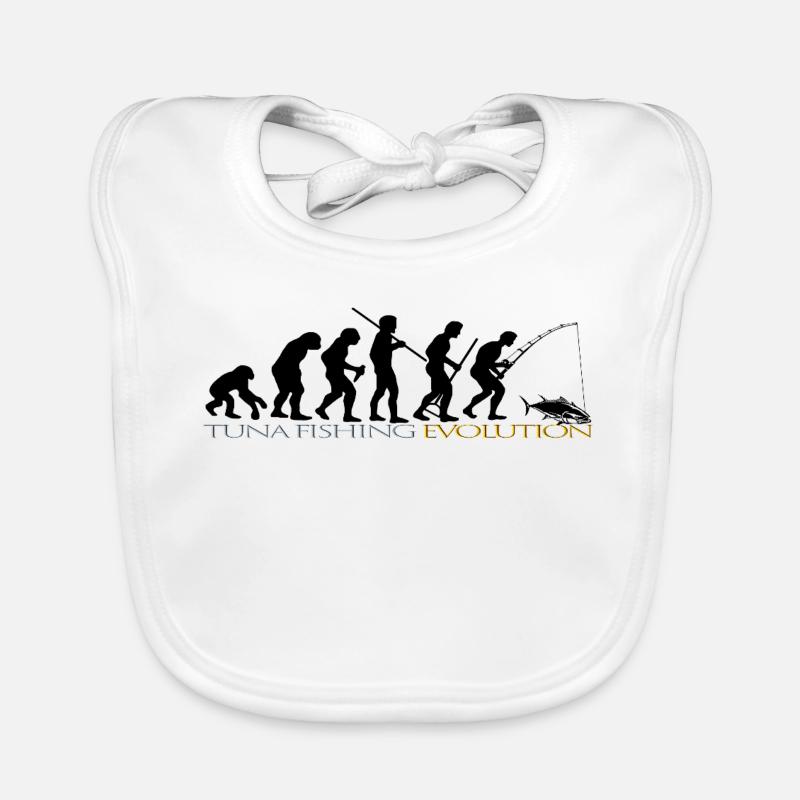 EVOLUTION DES ANGELNS - Baby Bio-Lätzchen - Weiß