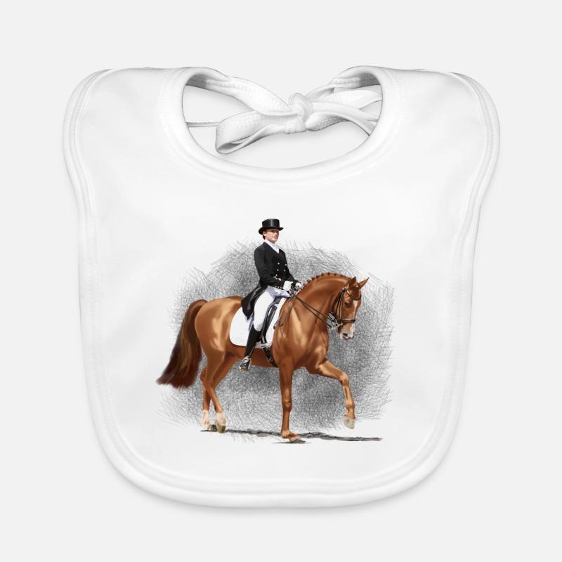 Cavalier de dressage en queue-de-pie Bavoir bio Bébé