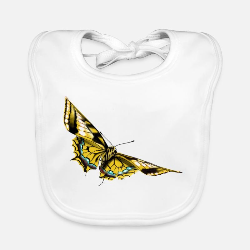 Golden Wing Butterfly Organic Baby Bibs