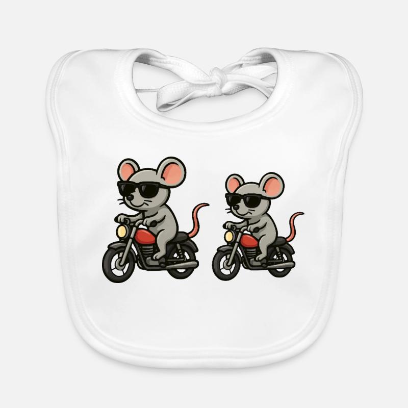 Maus Motorrad Sonnenbrille Baby Bio-Lätzchen