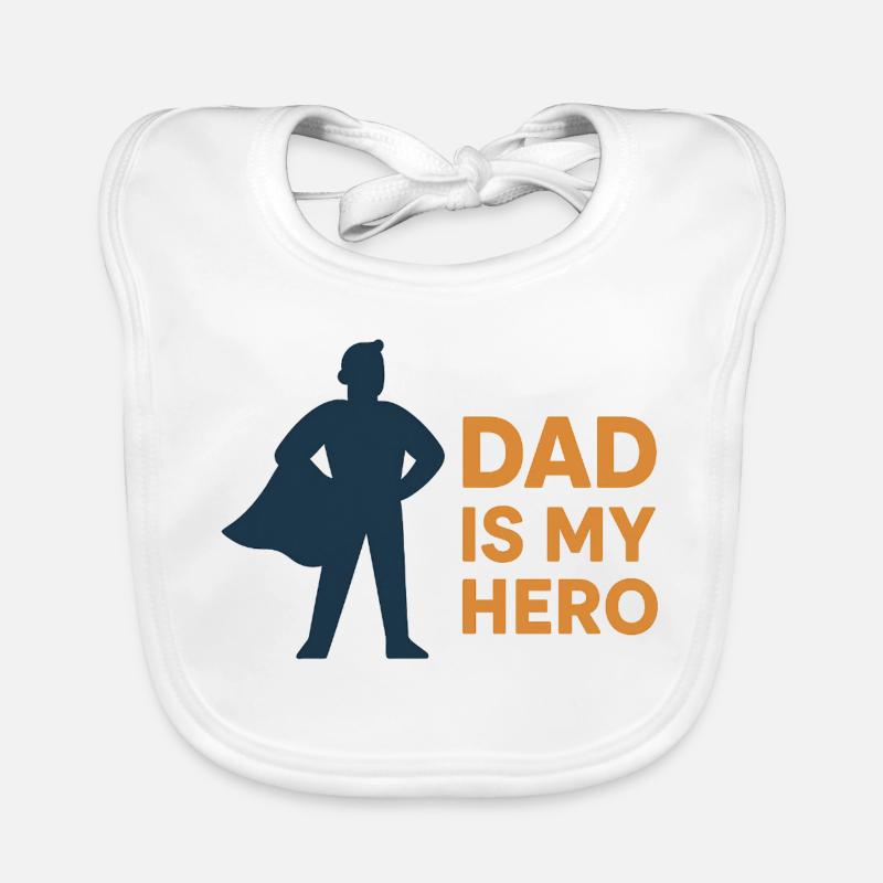 Motif de la cape du héros du père Bavoir bio Bébé