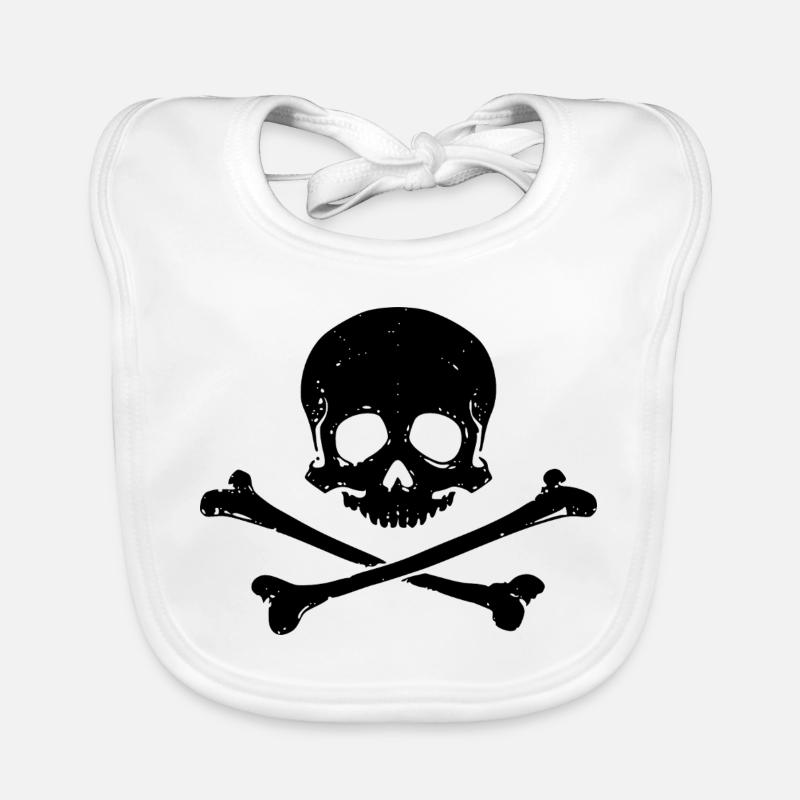 Skull and Bones Organic Baby Bibs