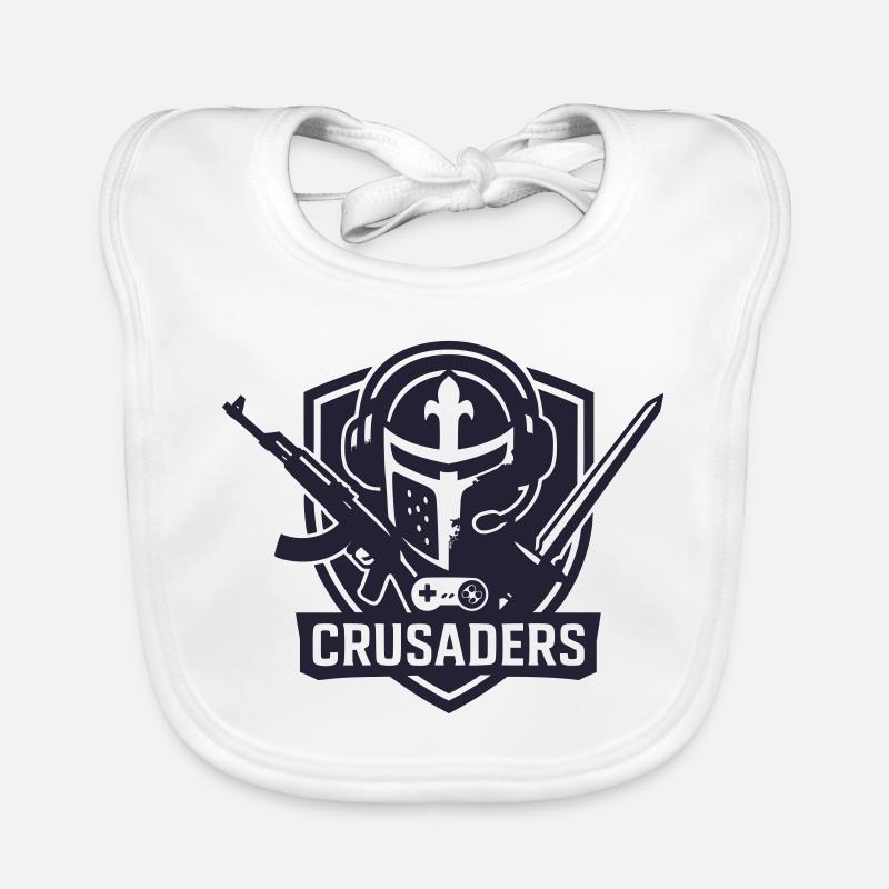 Crusaders_Logo_-_NavyBlue Baby Bio-Lätzchen