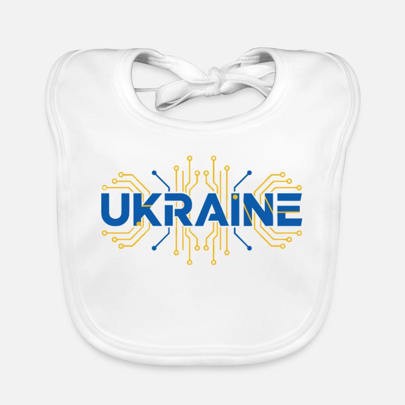 Conception du drapeau du circuit de l’Ukraine Bavoir bio Bébé
