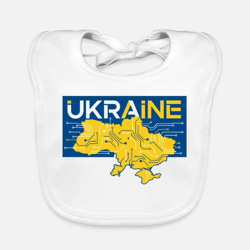Circuit Ukraine Map Organic Baby Bibs