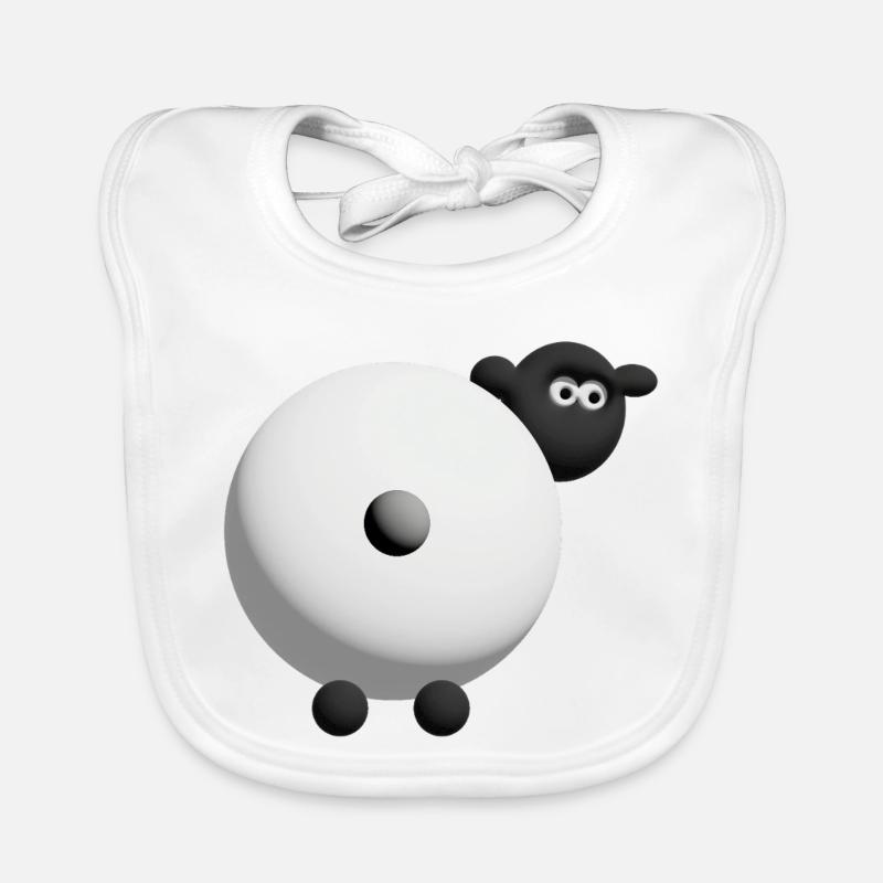 Sheep 3D Cuddle Design Organic Baby Bibs