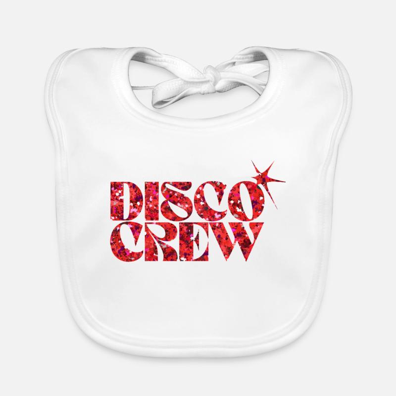 Disco Crew Roter Neon-Spritzer Baby Bio-Lätzchen