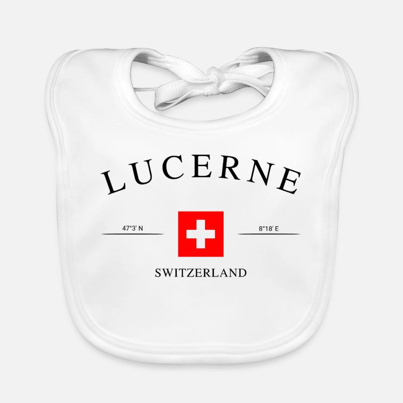 Lucerne Schweiz – Urlaub Souvenir & Geschenk Baby Bio-Lätzchen