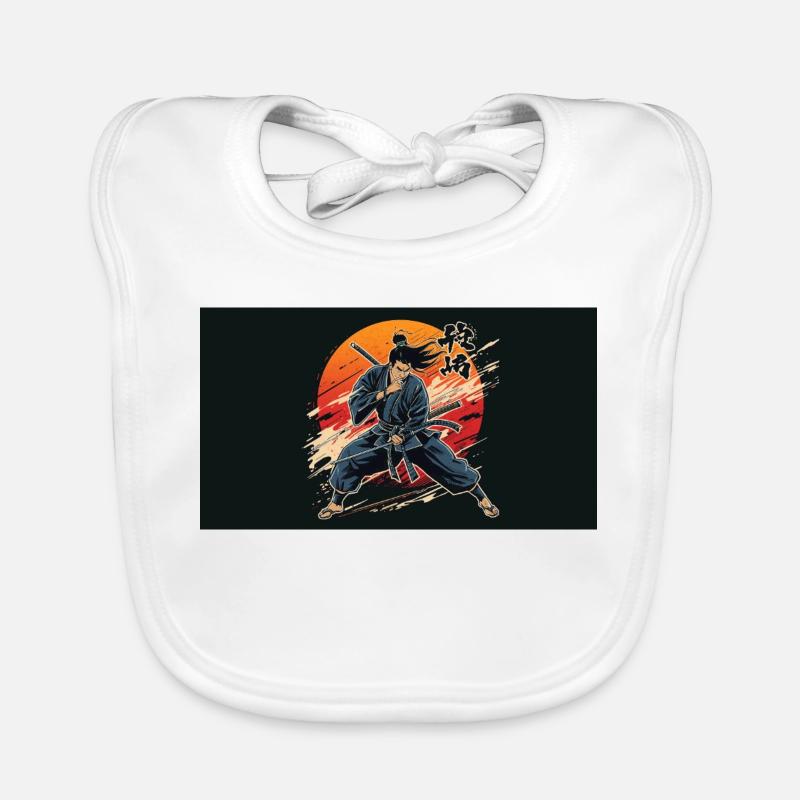 Samurai at sunset Organic Baby Bibs