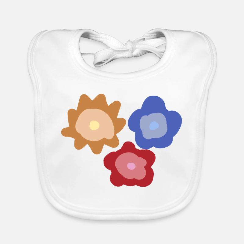 Abstrakte Blumenkreise Baby Bio-Lätzchen