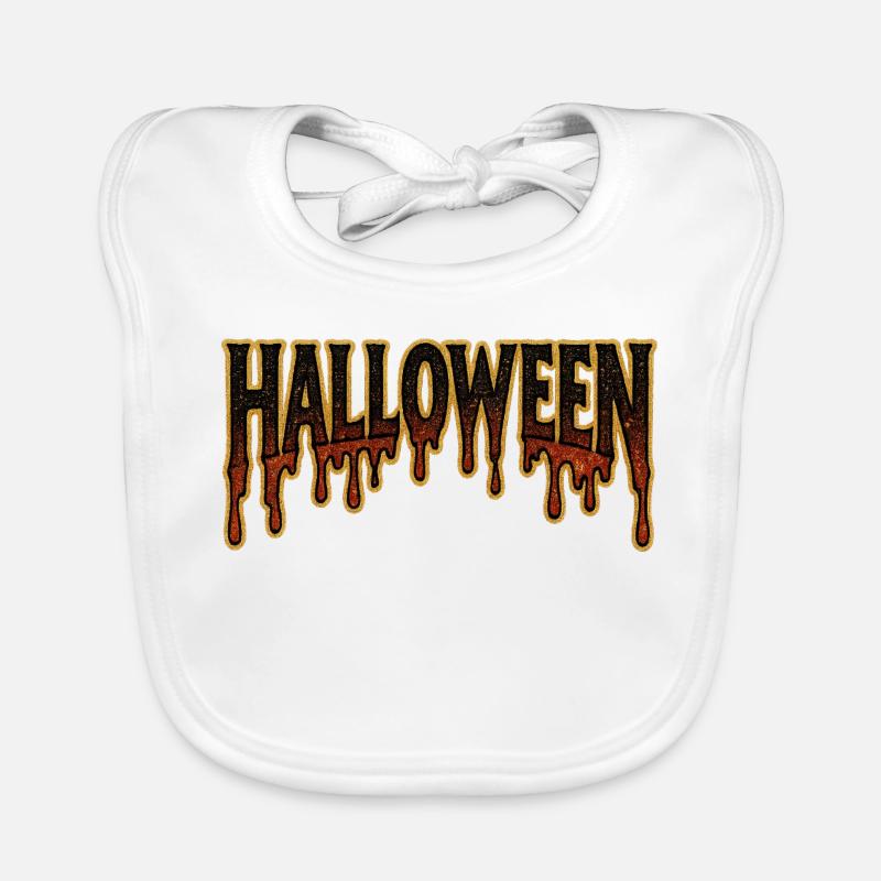 Halloween Dégoulinant Lettres d’or Bavoir bio Bébé