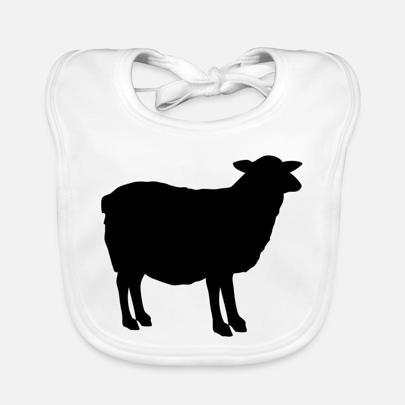 Schaf Silhouette Baby Bio-Lätzchen