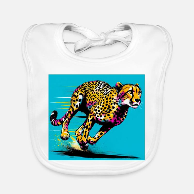 cheetah Organic Baby Bibs