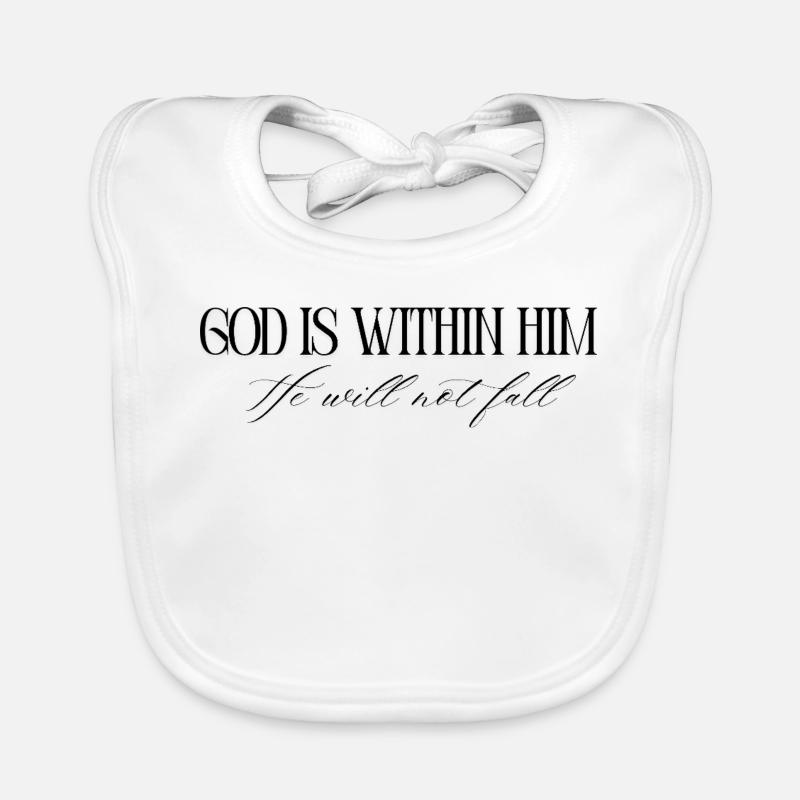 God is within him – Psalm 46:5 Bible Verses Organic Baby Bibs