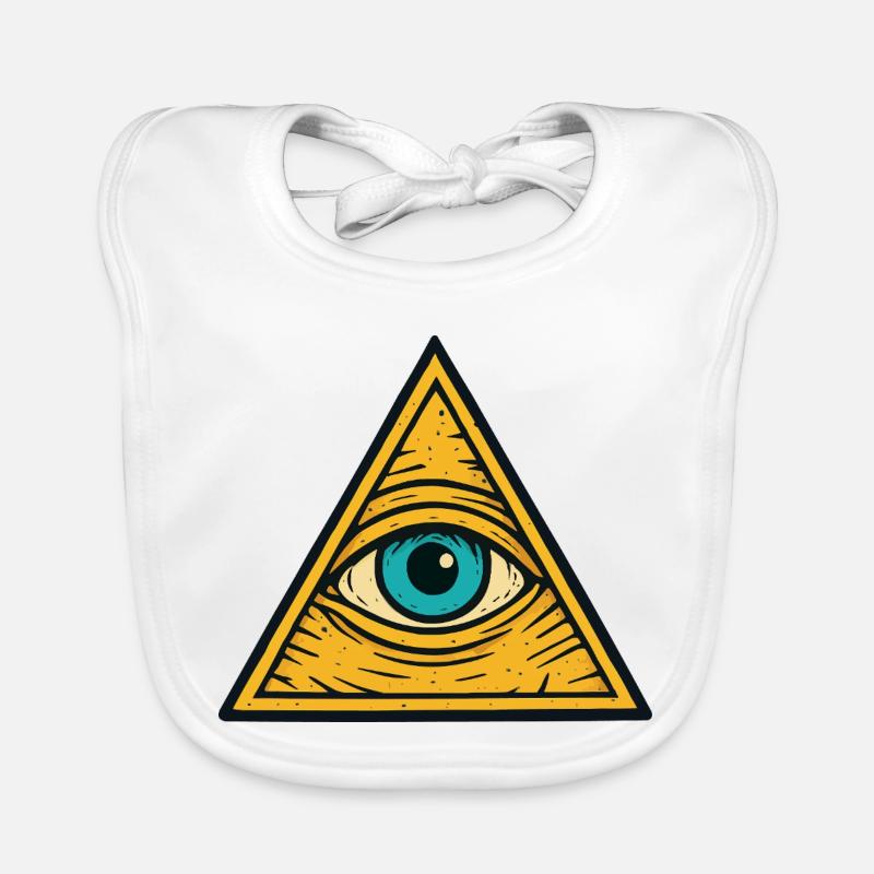 Oeil dans l’illustration du triangle Bavoir bio Bébé