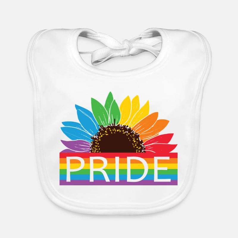 Pride Sonnenblume Rainbow Baby Bio-Lätzchen