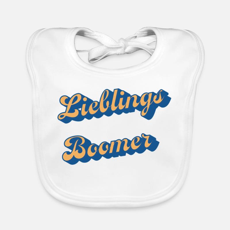 Liebings Boomer Script Logo Organic Baby Bibs