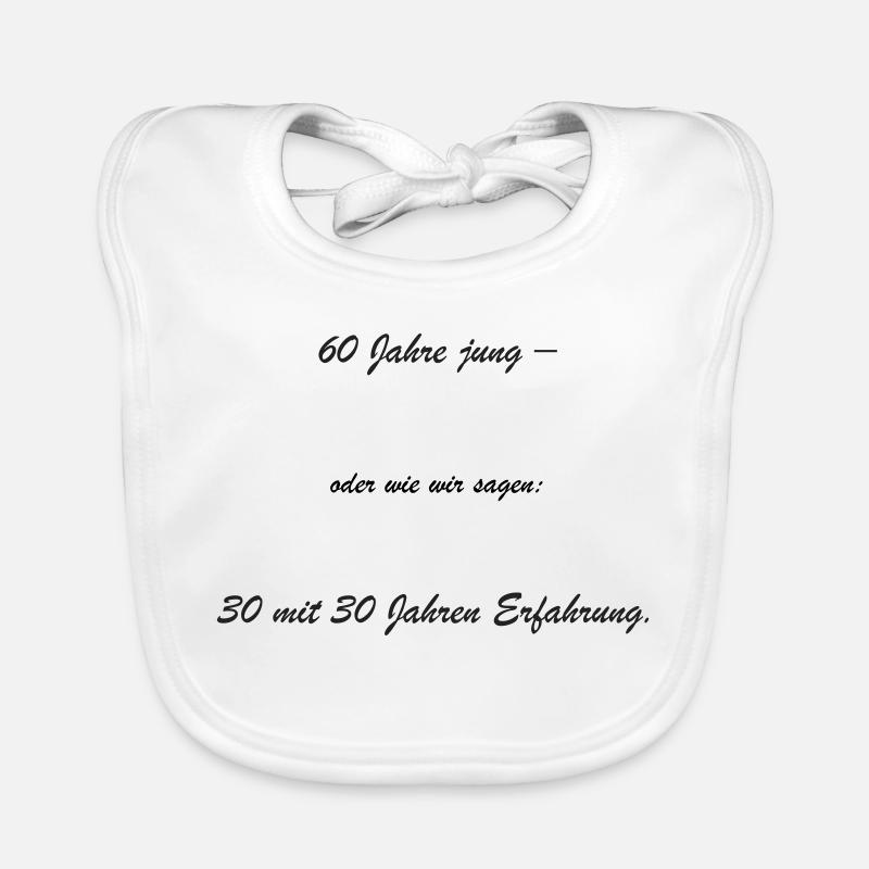 60 ans – 30 ans d’expérience - Bavoir bio Bébé - blanc