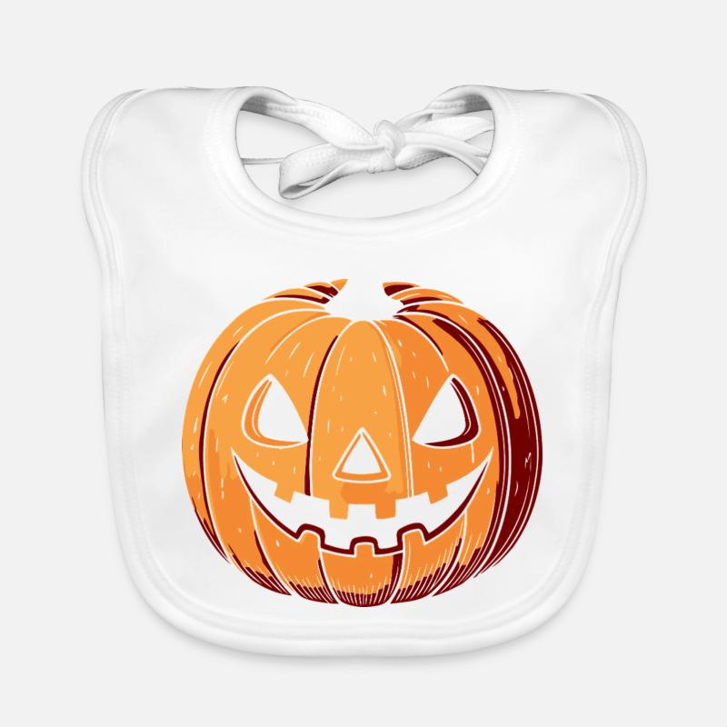 Citrouille Jack O Lantern Expressif Bavoir bio Bébé