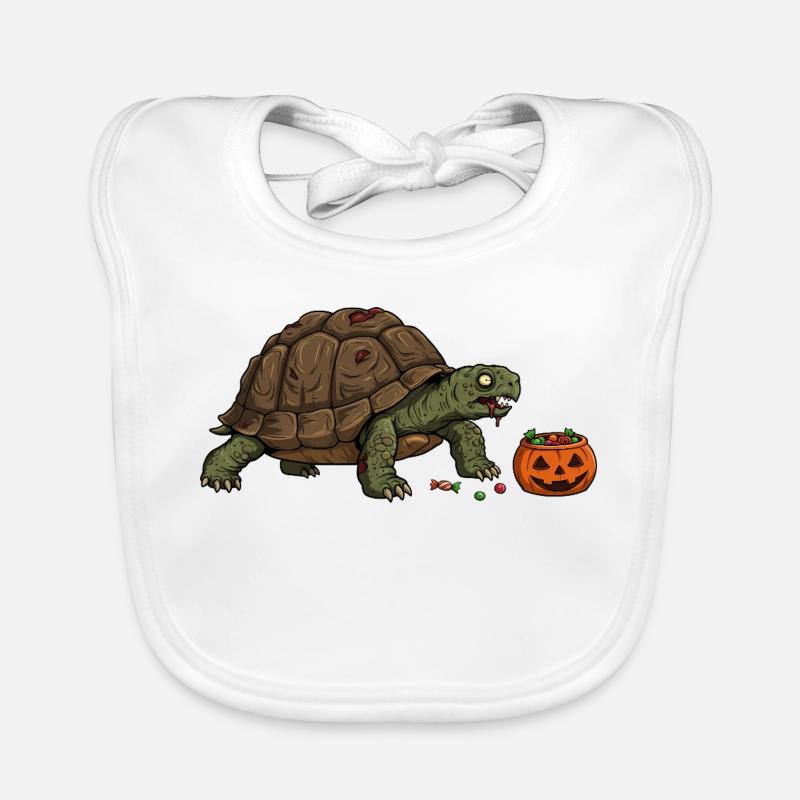 Tortue hantée Halloween Candy Bavoir bio Bébé