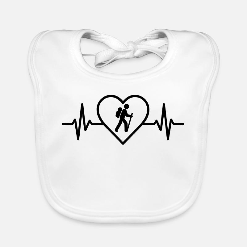 Hiking Heart Organic Baby Bibs