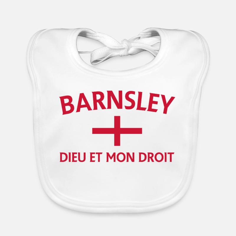 Emblème de Barnsley drapeau de l’Angleterre Bavoir bio Bébé