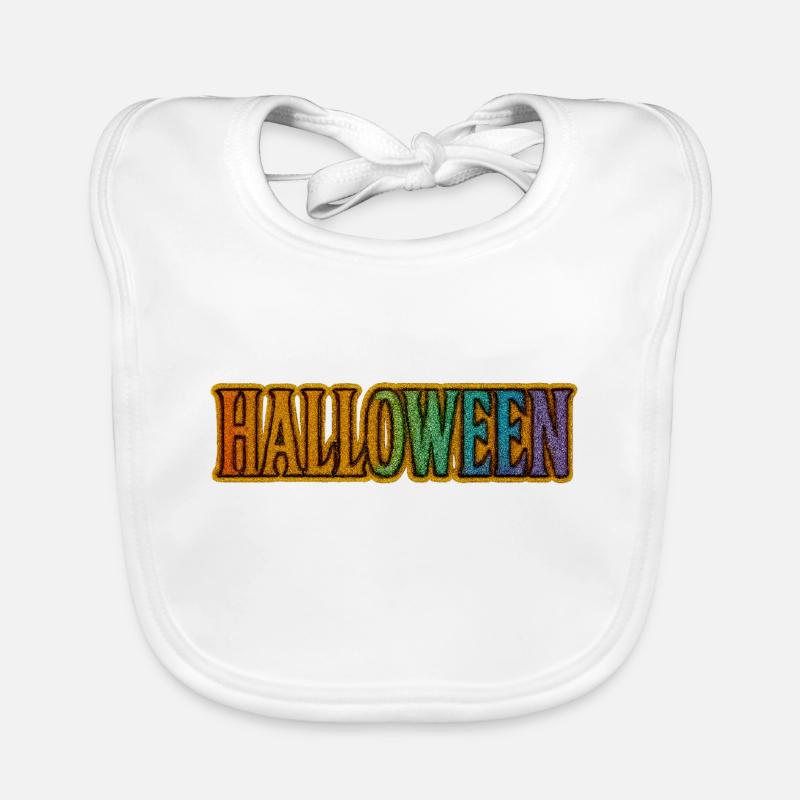 Lettrage arc-en-ciel d’Halloween Bavoir bio Bébé