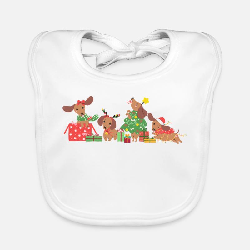 Hunde-Weihnachten Baby Bio-Lätzchen