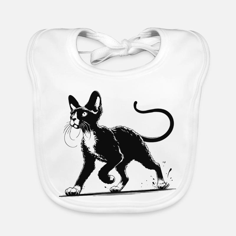 Devon Rex Design – Charmant et unique Bavoir bio Bébé