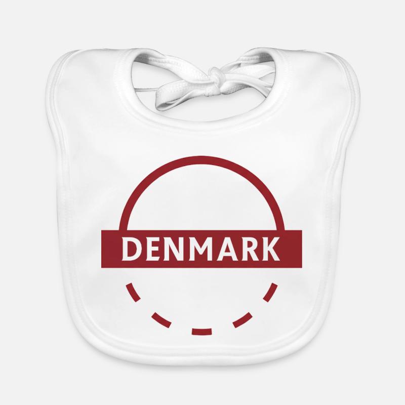 Emblème du demi-cercle du Danemark Bavoir bio Bébé