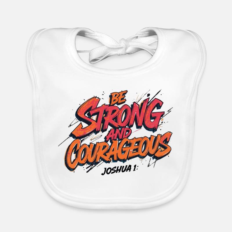 Be strong and brave Organic Baby Bibs