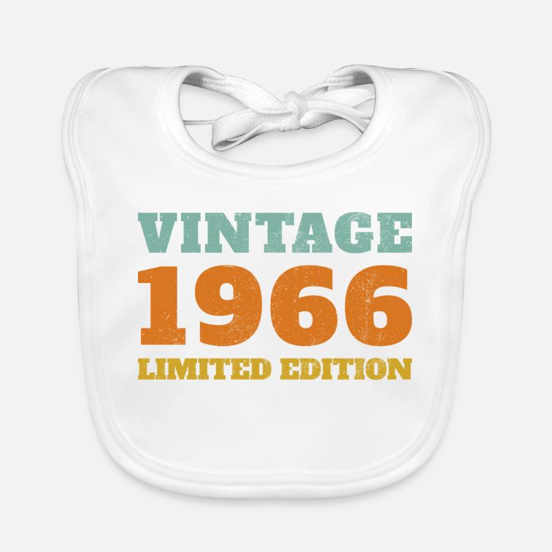 60 Ans 1966 Vintage Rétro Cadeau D'anniversaire Bavoir bio Bébé