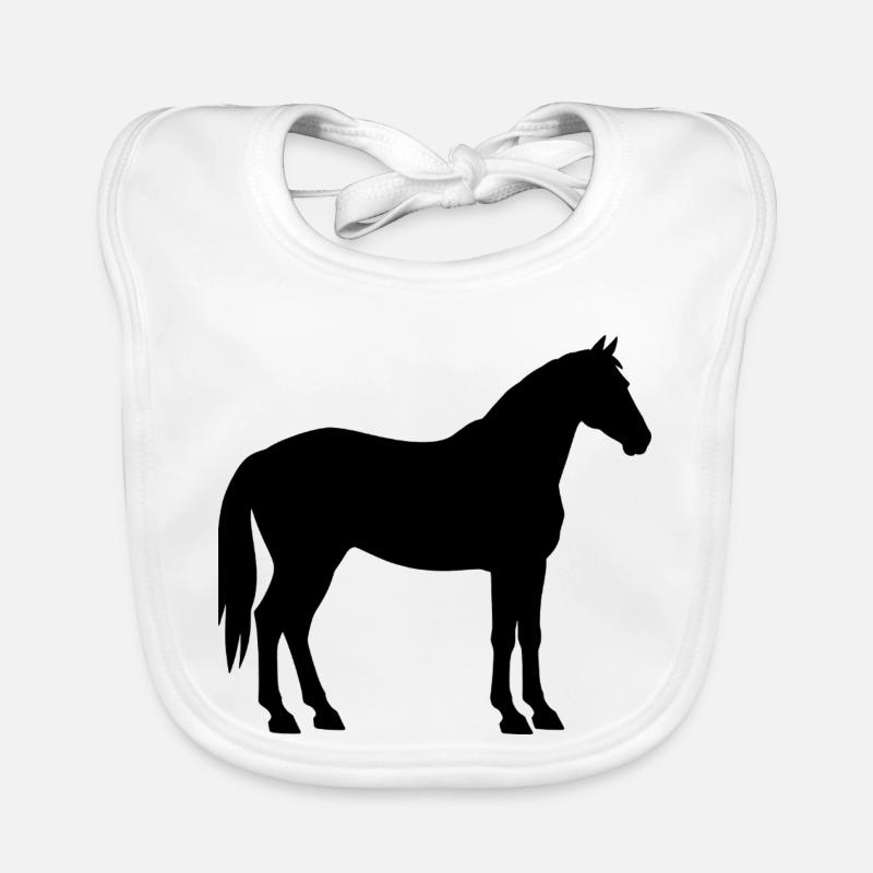 Imprimé Silhouette Chevaux Bavoir bio Bébé