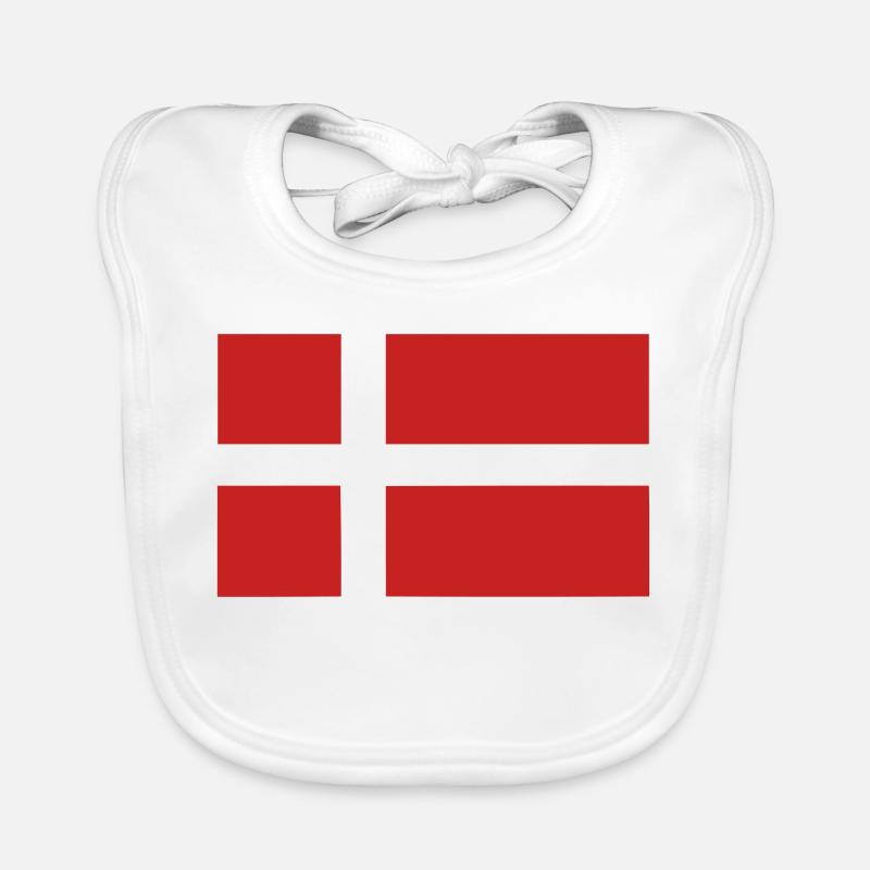 Drapeau du Danemark Bavoir bio Bébé
