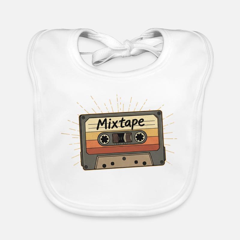 Cassette de mixtape rétro Bavoir bio Bébé