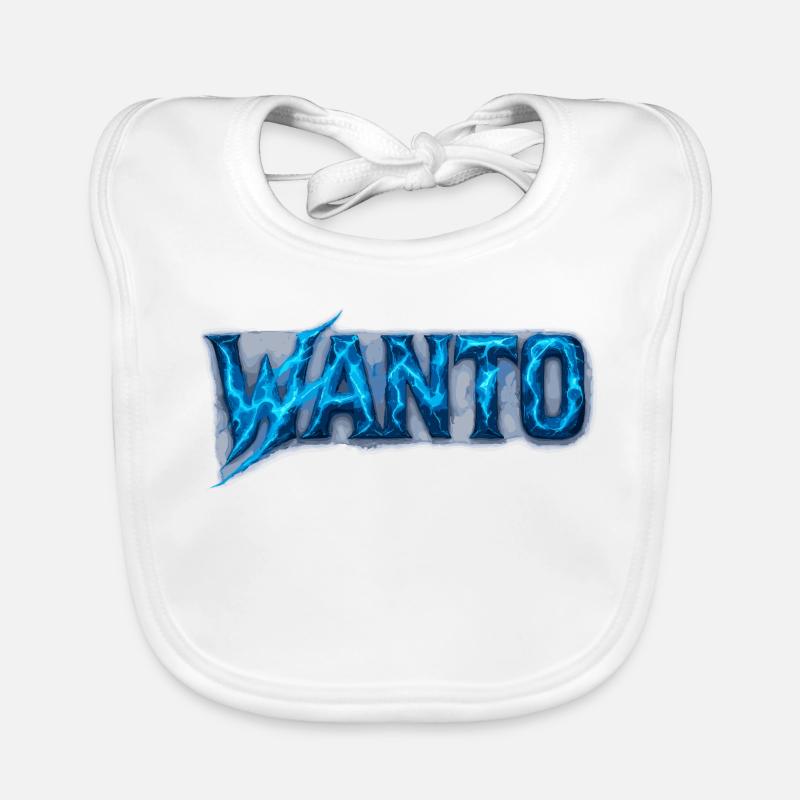 Wanto Blitz Design – Look énergique - Bavoir bio Bébé - blanc
